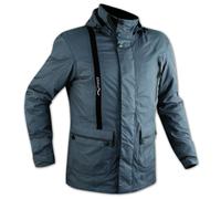 Giacca Giaccone Moto Scooter Fodera Removibile Tessuto Impermeabile Nero