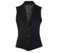 Giacca Gilet Herringbone Tweed Da Donna Blu Navy Vintage Anni '20 Su Misura
