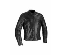 Giacca giubbotto in pelle nera Bering Morton con protezioni omologato cafe racer