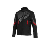 GMS Arrow Giacca Moto Softshell, nero-rosso, taglia XL per maschi