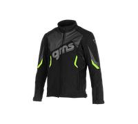 GMS Arrow Giacca Moto Softshell, nero-verde, taglia XL