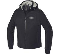 SPIDI, HOODIE ARMOR H2OUT, Colore Nero, Taglia S, Giacca da Moto Impermeabile e Traspirante, Protegge dal Vento, Giubbotto Moto da Uomo con Polsini Elastici