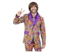 Giacca Hippie Da Uomo Costume Retro Disco Anni '60 '70 Per Adulti
