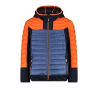 CMP - Giacca ibrida da bambino con cappuccio fisso, Arancio, 128
