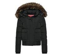 Giacca imbottita da donna con cappuccio Superdry Everest Noir M