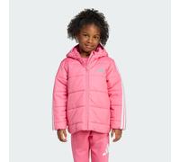 Giacca imbottita Essenziale a 3 strisce per bambino Pink Fusion / White 6-7A