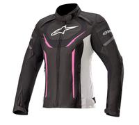 Giacca impermeabile Alpinestars Stella T-Jaws v3 nero bianco e fucsia