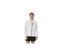 Giacca impermeabile asics fujitrail elite bianca da uomo