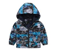 Giacca Impermeabile Bambina Ragazza Antipioggia Cappotto con Cappuccio e Zip Bambini Leggero Apertura Antivento Giacche a Vento Autunno Giacca da Trekking Softshell Giubbino Primavera 1-6 Anni