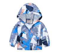 Giacca Impermeabile Bambina Ragazza Antipioggia Cappotto con Cappuccio e Zip Bambini Leggero Apertura Antivento Giacche a Vento Autunno Giacca da Trekking Softshell Giubbino Primavera 1-6 Anni