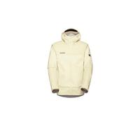 Giacca impermeabile beige con cappuccio mammut ducan guide hs da uomo