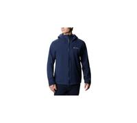 Giacca impermeabile columbia omni tech ampli dry shell blu da uomo