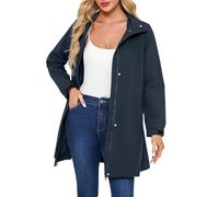 Giacca impermeabile da donna Cappotto Antipioggia Trench Primaverile Coat Leggero A Vento Trekking Cappuccio con Raincoat per Indossare Tutti I Giorni