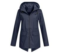 Giacca impermeabile da donna, con cappuccio, taglia grande, antivento, tinta unita, leggera, traspirante, tasca pieghevole per escursionismo all'aperto, metà stagione, elegante, con cerniera