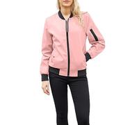 Giacca impermeabile da donna con cappuccio, tinta unita, giacca softshell di grandi dimensioni, sottile, per l'autunno, per escursioni, la bicicletta, il campeggio, Colore: rosa., XXL