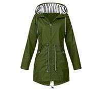 Giacca impermeabile da donna, traspirante, 5XL, taglie grandi, colore nero, giacca softshell gialla, per le attività all'aria aperta, giacca leggera con cappuccio, per primavera, autunno,