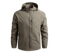Giacca impermeabile da uomo, impermeabile, a vento da uomo, leggera, con cappuccio, traspirante, giacca a vento in softshell, ultraleggera, da trekking, sottile, funzionale, corta, autunno, inverno