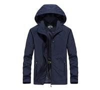 Giacca impermeabile di media lunghezza con cappuccio, da uomo, impermeabile, antivento, giacca funzionale 2023, giacca da arrampicata con chiusura lampo, giacca da trekking, giacca da motociclista,