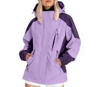 Giacca Impermeabile Donna Sportiva Leggera Giacche a Vento con Cappuccio Trekking Antivento Giacca Pioggia Elegante Giacchetto Trench Autunnale Raincoat Antipioggia per Campeggio Viaggio All'aperto