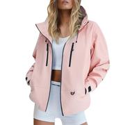 Giacca Impermeabile Donna Sportiva Trekking Giacche Impermeabili con Cappuccio Antivento Leggera Giacca Antipioggia Invernale Elegante Parka Giacchetto a Vento Pioggia per Viaggio Corsa All'aperto