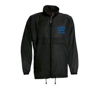 Giacca Impermeabile in Nylon Nera con Ricamo Curva Nord Milano Inter - Taglia M (per Altre Taglie dalla S alla XL Inviare Un Messaggio Dopo l'ordine)