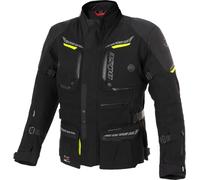 Büse Storm, giacca tessile impermeabile 54 male Nero/Giallo Fluo