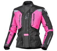 Giacca impermeabile in tessuto da moto da donna Berik Furmia, nero/rosa, 46
