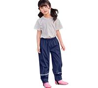 Giacca impermeabile per bambini Big Girl Kids Rain 212Y antivento traspirante per ragazze pantaloni per bambini ragazzi ragazze antipioggia (blu navy, 1-2 anni)