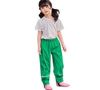 Giacca impermeabile per bambini Big Girl Kids Rain 212Y antivento traspirante per ragazze pantaloni per bambini ragazzi ragazze antipioggia (verde, 5-6 anni)