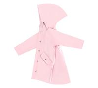 Giacca impermeabile per bambini, ragazza e ragazzo, leggera, impermeabile, con cappuccio, foderata, lunga, giacca a vento, Colore: rosa., 9-10 Anni