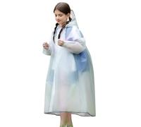 Giacca impermeabile per ragazzi e ragazze, a maniche lunghe, asciutta, oversize, con bottoni, con cappuccio, per ragazzi e ragazze, con tasca riutilizzabile, per bambini, per la scuola, regata