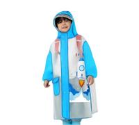 Giacca impermeabile per ragazzi, oversize, a maniche lunghe, con bottoni asciutti, con cappuccio, per ragazzi e ragazze, casual, riutilizzabile, copertura completa, impermeabile per bambini, per la