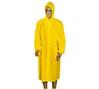 Giacca Impermeabile Pioggia Lungo Con Cappuccio Cerata Antipioggia in PVC