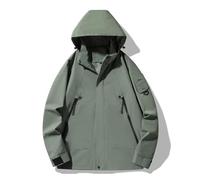 Giacca impermeabile unisex per attività all'aperto, arrampicata, escursionismo, campeggio, trekking, giacca a vento, Unisex Army EN8, L