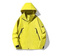 Giacca impermeabile unisex per attività all'aperto, arrampicata, escursionismo, campeggio, trekking, giacca a vento, Unisex Lime EN8, XL