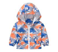 Giacca Impermeabile Unisex per Bambini, Giacche a Vento Leggere con Cappuccio e Cerniera, Giubbotto Antivento per Autunno e attività All'aperto, 1-5 Anni