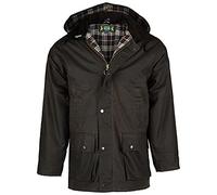 Giacca in cera inglese Country, la giacca originale resistente a pioggia e vento, con cappuccio, diversi colori, marrone, XXXXL