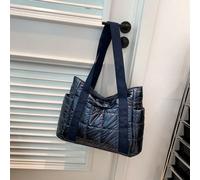 Giacca in cotone ricamato minimalista in nylon blu navy, abbinata a una borsa da lavoro impermeabile, multifunzionale e con molte tasche, adatta per lo shopping quotidiano delle donne, le lezioni scol