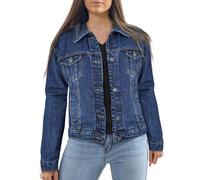 Giacca In Denim Per Donne In Cotone Casual Moda Vintage Classica Streetwear Jean