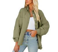 Giacca in Jeans Donna Button Down Boyfriend Jean Jacket con Bottoni E Tasche estiva denim Camicia Colletto Rovesciato di invecchiata alla moda casual Cappotto Per Primavera Autunno