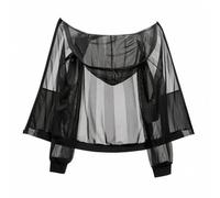 Giacca in Mesh con Cappuccio Leggera | Casual, Giacca a Rete con cerniera, Rilassata, per il tempo libero Libero, Donne