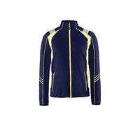 Giacca in micropile, blu navy/giallo, XXL