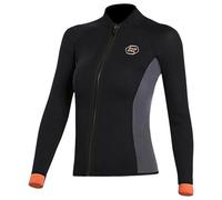 Giacca in neoprene da donna, 3 mm, in neoprene, per tenere al caldo, a maniche lunghe, chiusura lampo frontale, parte superiore in neoprene per immersioni, surf, snorkeling, nuoto, sport acquatici,