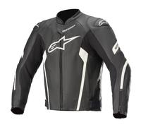 Giacca In Pelle Alpinestars 4025-2106-48 Faster V2 Airflow Sm Nera/Bianca