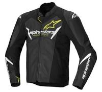 Giacca In Pelle Alpinestars Faster V3 Airflow 42 Nera/Bianca/Gialla