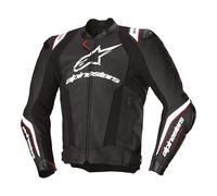 Giacca in pelle Alpinestars Motocycle Missile V3 Accensione Nero Bianco