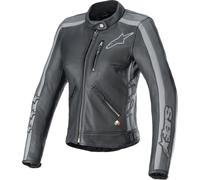 Giacca In Pelle Alpinestars Stella Dyno Donna Md Nera Tar Grigia/Grigio Scuro
