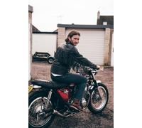 Giacca In Pelle Con Frange E Pompon Per Moto Brando Cruiser Perfecto Biker