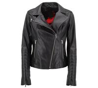 Giacca In Pelle Da Donna Ardola Nera In Vera Pelle Nappa Biker