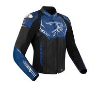 Bering Snap, giacca in pelle XXL male Nero/Blu/Bianco